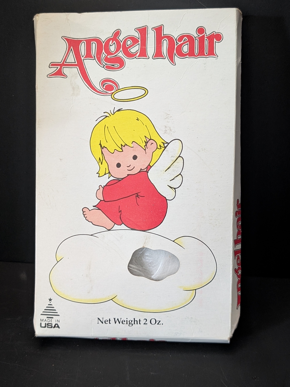 Vintage angel hair spun glass made in USA. 9-2026